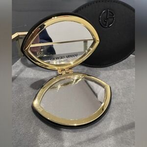 Giorgio Armani Small Black Beauty Mirror and Case
